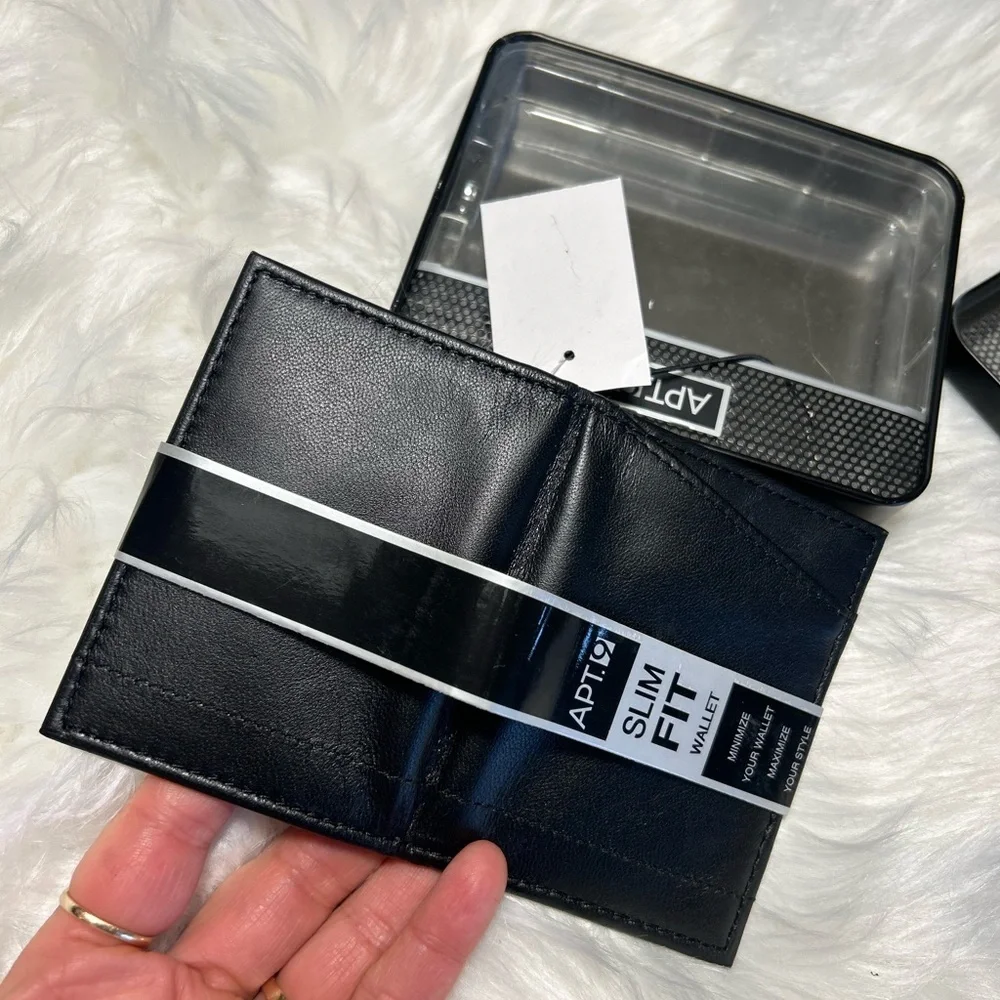 Black Leather‎ Card Holder Wallet from Apt. 9. NWB. R